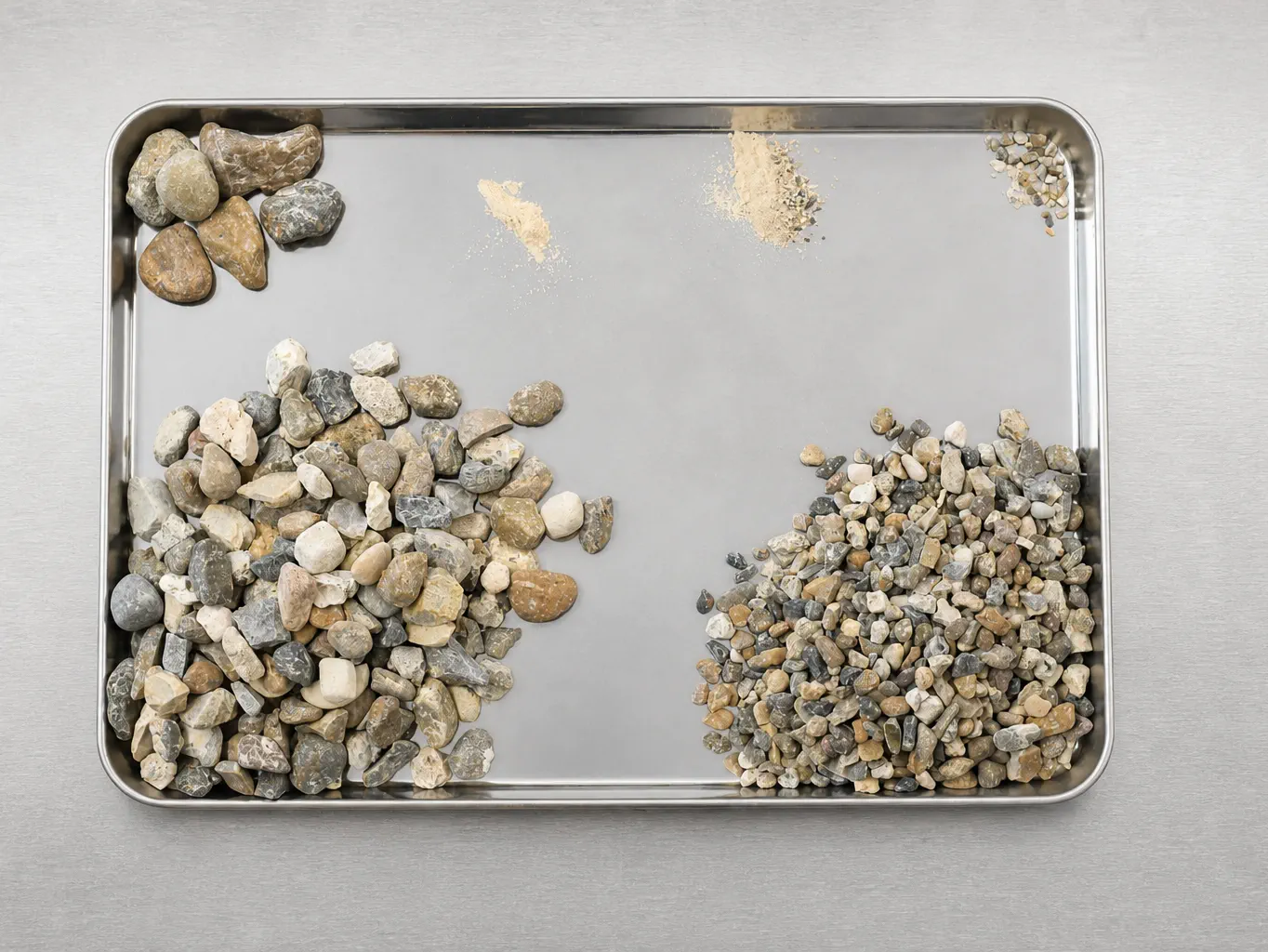 1″ Gravel (#57 Gravel) separated by sieve size