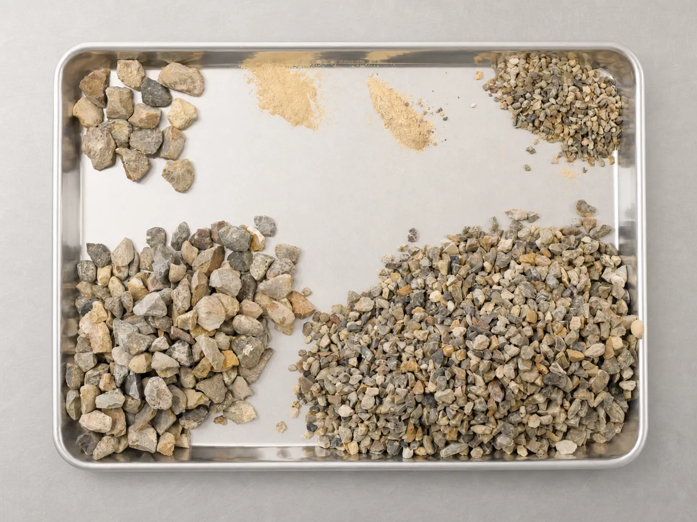 #67 Crushed Gravel separated by sieve size