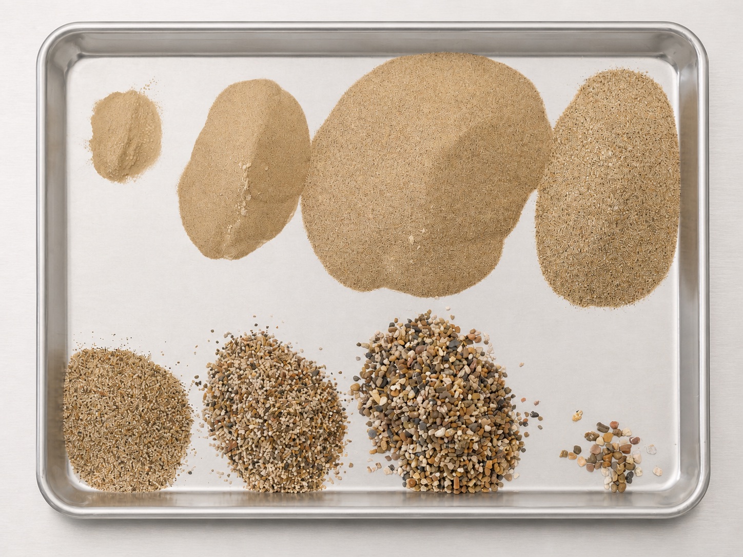 Concrete Sand (C-33) separated by sieve size