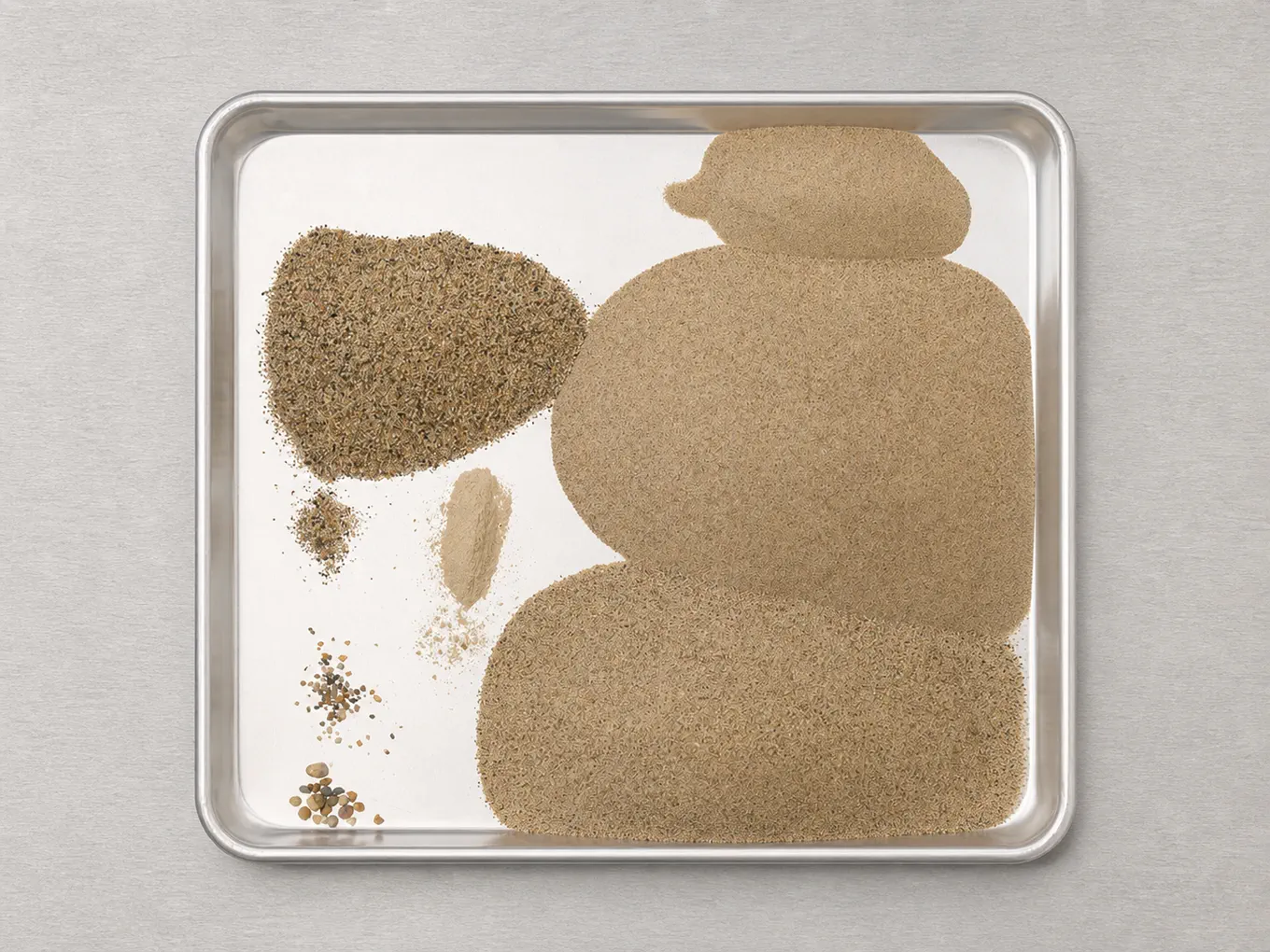 Masonry Sand separated by sieve size