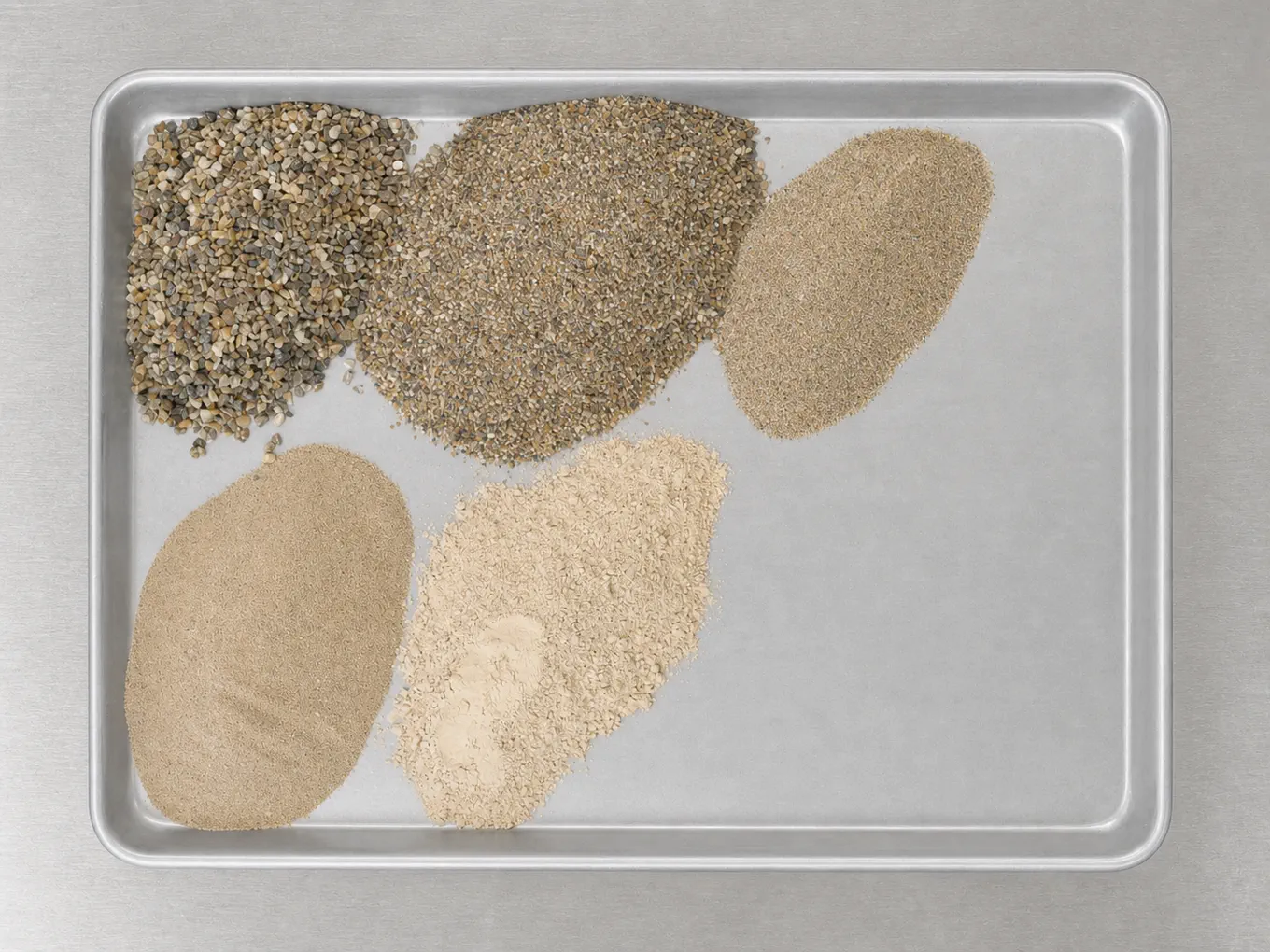 #5 Crushed Screenings separated by sieve size